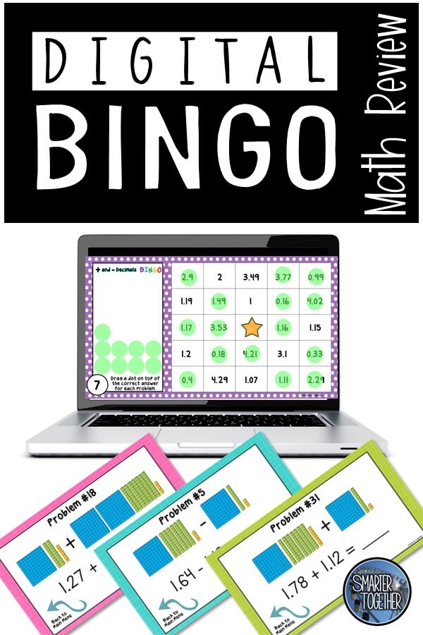 Math Review Games using digital bingo