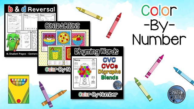 Encourage struggling readers with coloring activities