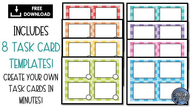 How to Engage Your Class Using Free Task Card Templates ...