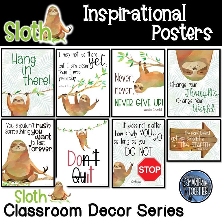 Sloth Inspirational Posters