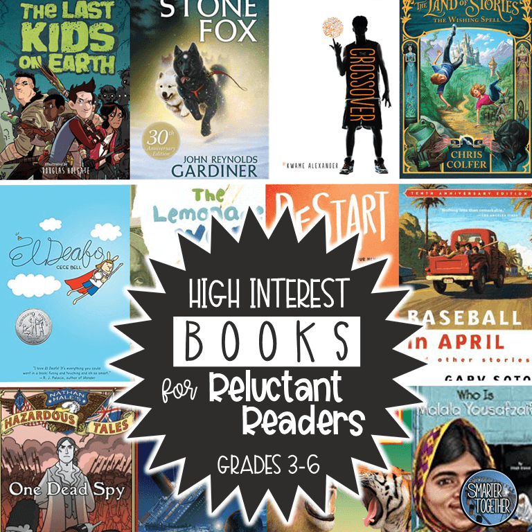 High interest books for reluctant readers Grades 3-6